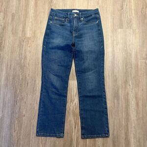 Good American Womens 4/27 Good Legs Stretch Straight Leg Jeans